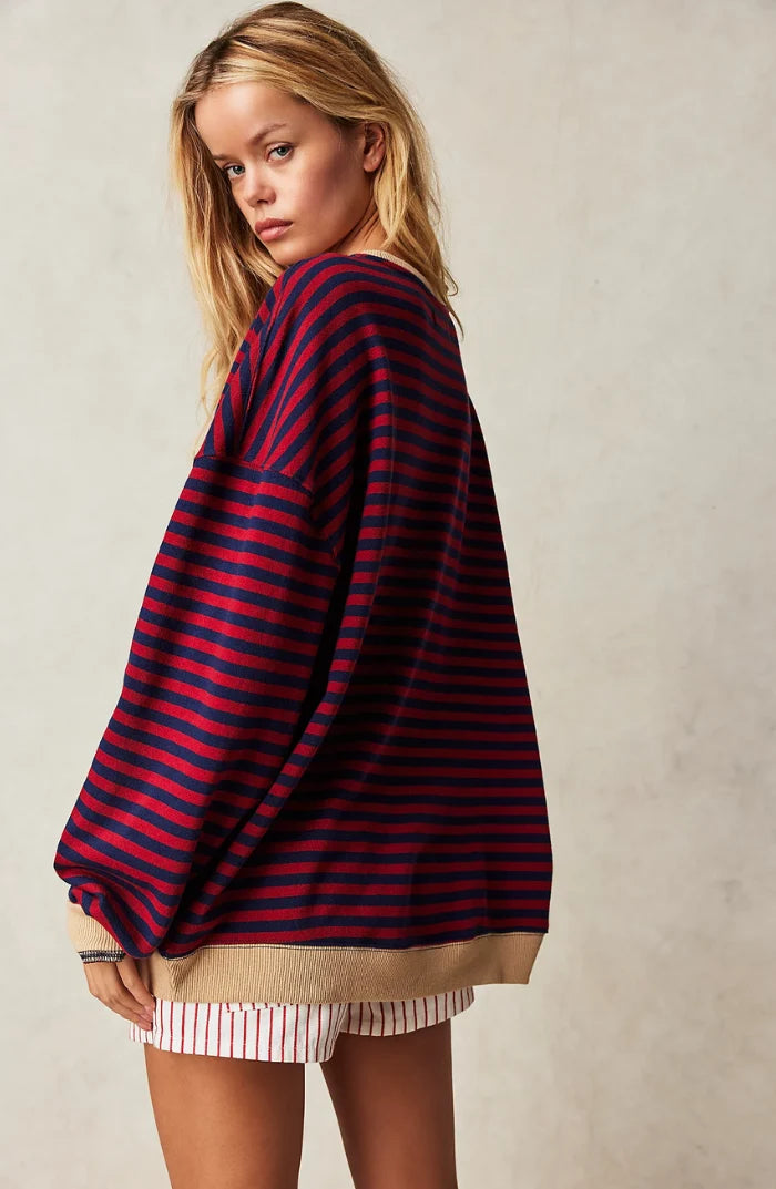 Amelia | Oversized knit sweater with stripes 5