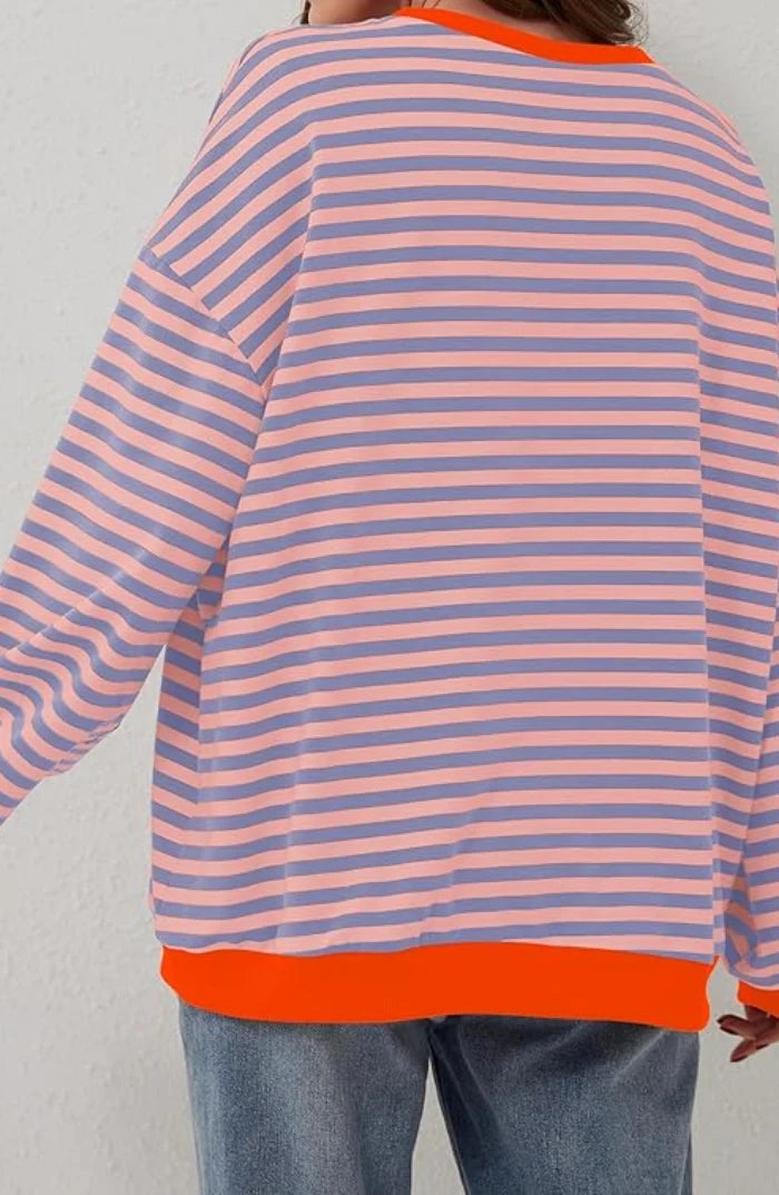 Amelia | Oversized knit sweater with stripes 8