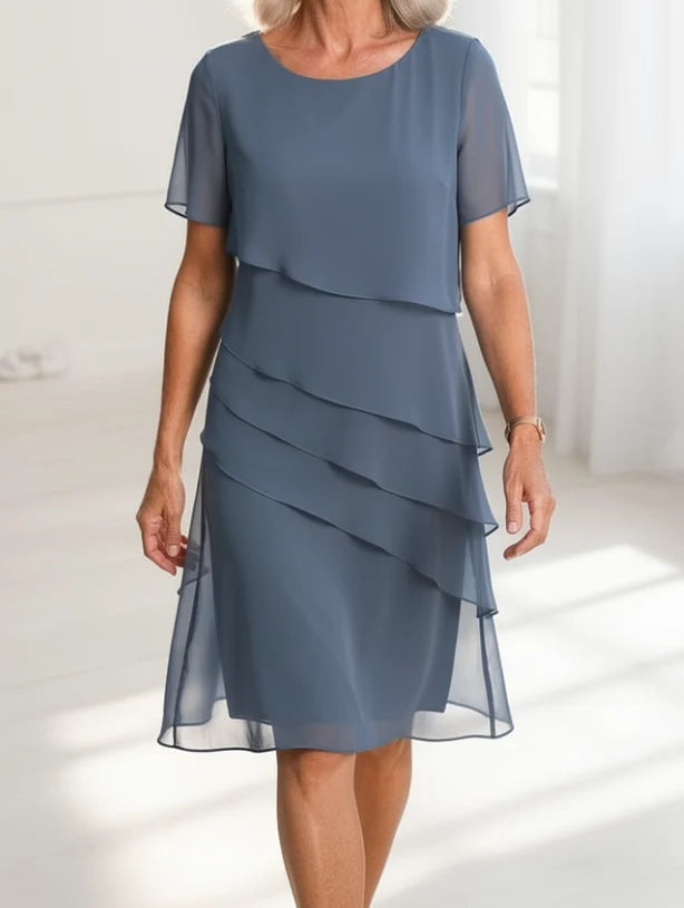 Belinda | Party Dress with Tiered Layers and Flutter Sleeves 1