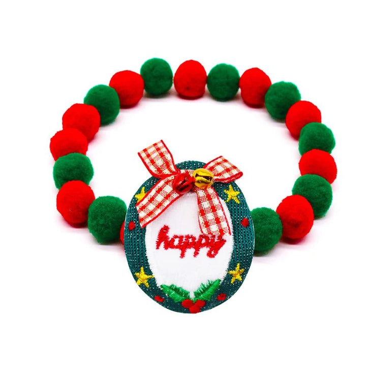 Christmas Pom-Pom Collar 2