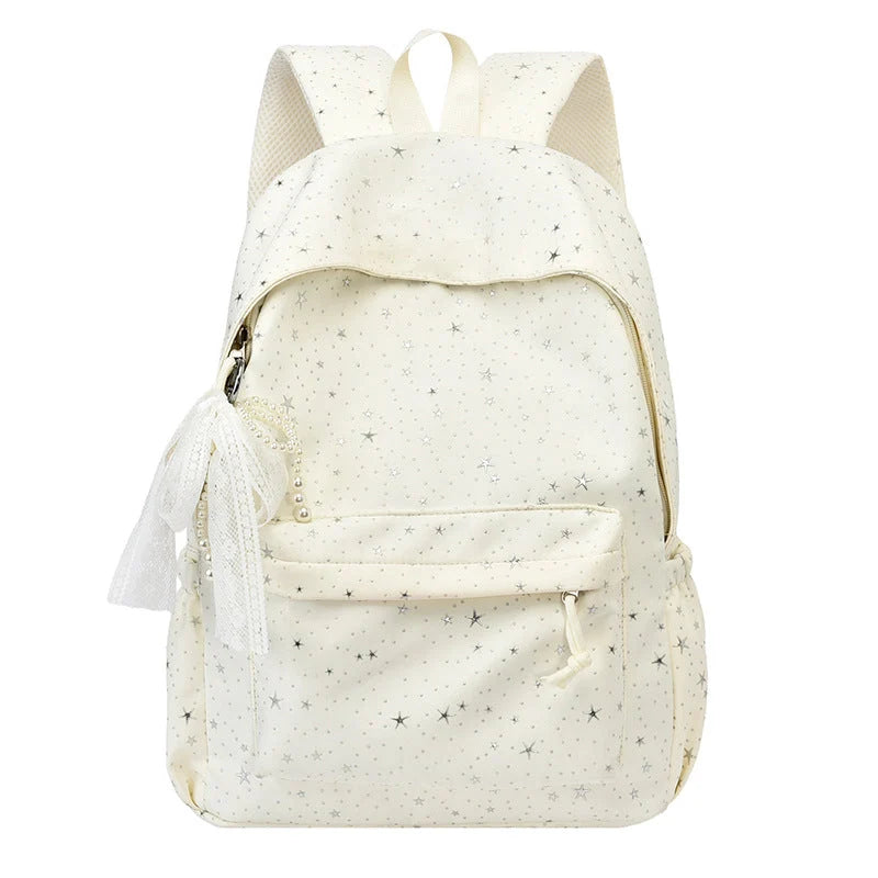 Elegant Backpack with Glittering Stars and Practical Compartments 0