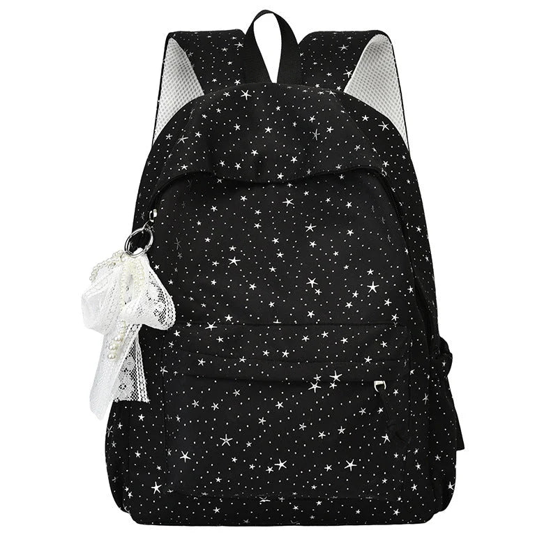 Elegant Backpack with Glittering Stars and Practical Compartments 2