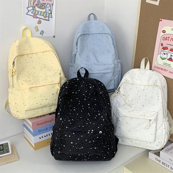 Elegant Backpack with Glittering Stars and Practical Compartments 6