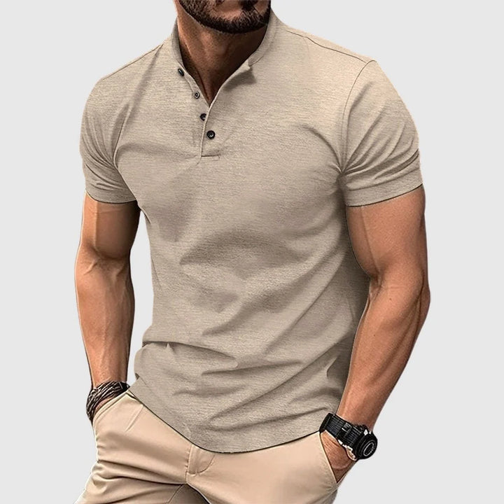 Emmett | Slim Fit Polo Shirt with Band Collar 2