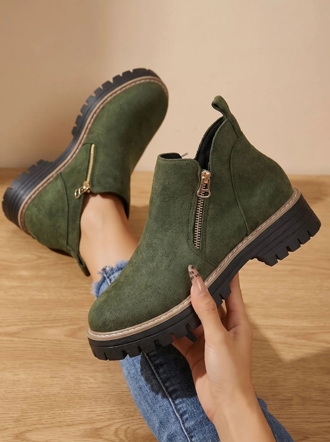 Frieda | Damen Orthopädische Ankleboots mit Leopardenmuster Seitlichem Reißverschluss 10