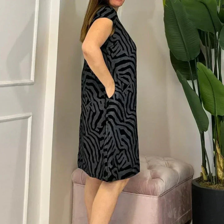 Hallie | Boho Print Summer Dress with Round Neck 5