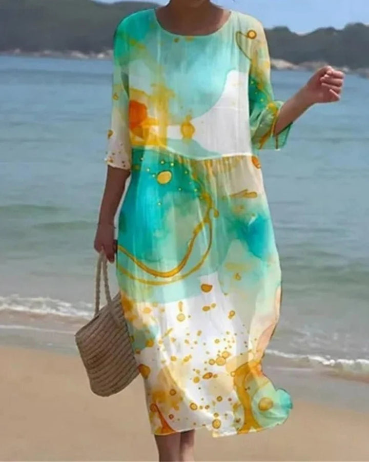 Kelra | Midi Dress with Three Quarter Sleeves 1