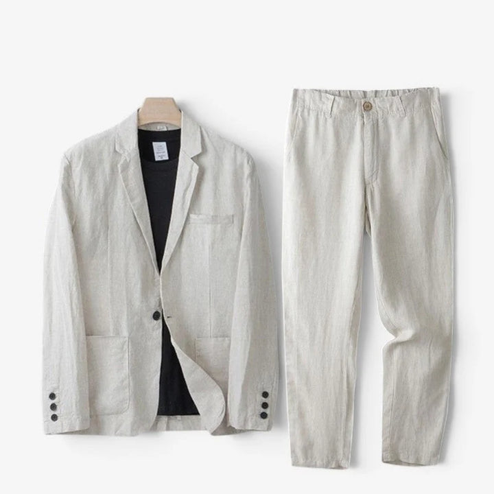 Linen Set | Blazer & Wide-Leg Trousers Two-Piece 0