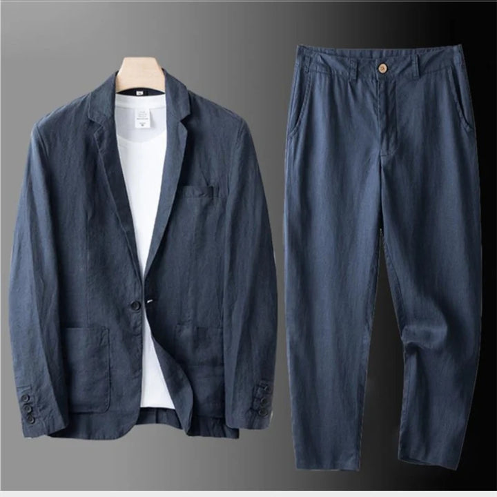Linen Set | Blazer & Wide-Leg Trousers Two-Piece 5