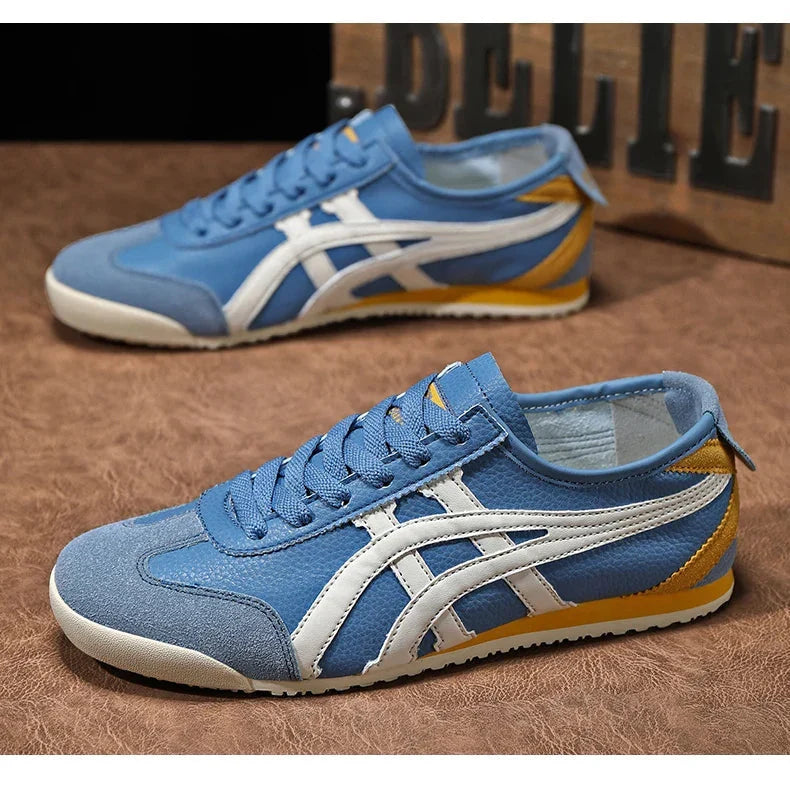 Men's Retro Sneakers | Low-Top Suede-Accent Runners 6