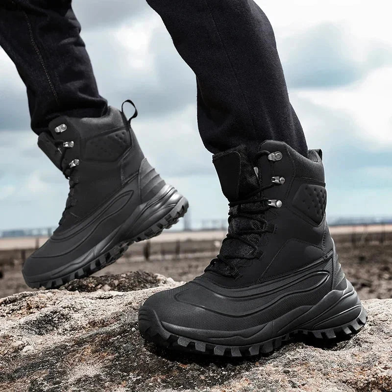 Men's high-top snow boots with laces 3
