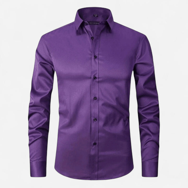 Men's non-iron shirt, elastic and breathable 6