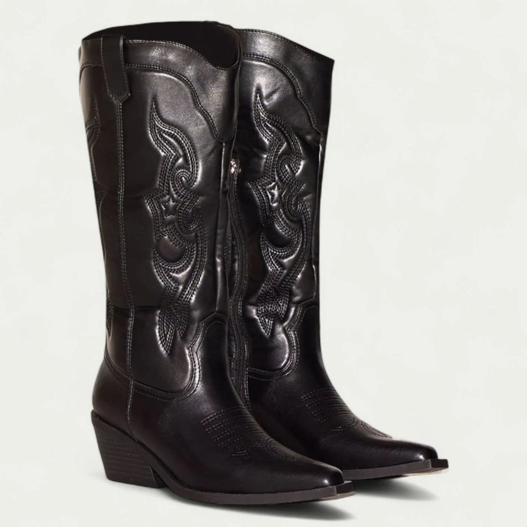 Nora | Women's knee-high western boots with pointed toe 0