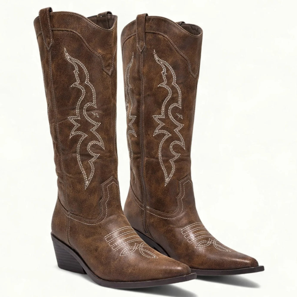 Nora | Women's knee-high western boots with pointed toe 1