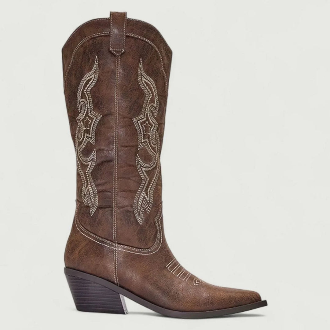 Nora | Women's knee-high western boots with pointed toe 2