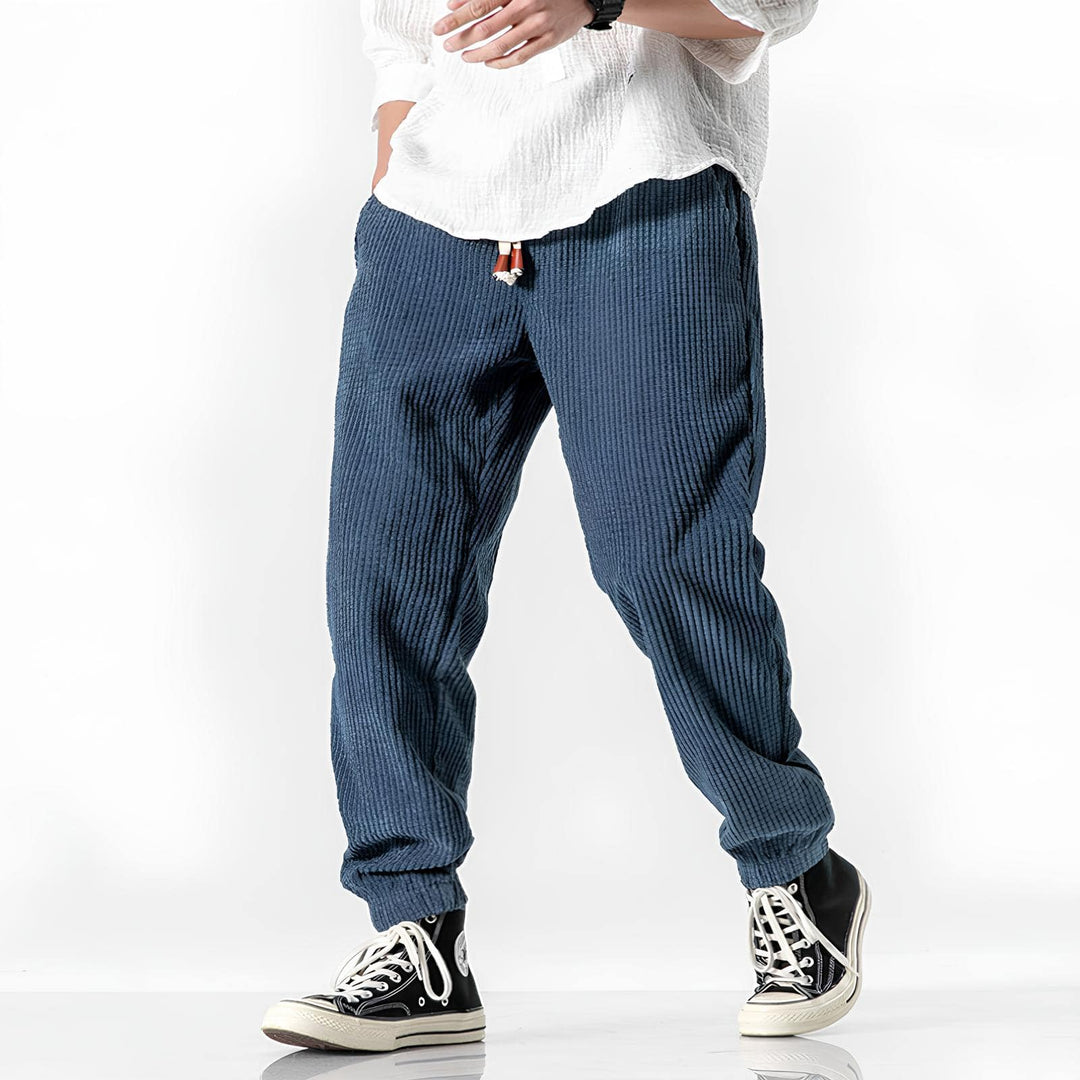 Ronan | Textured Joggers with Drawstring Waist 0