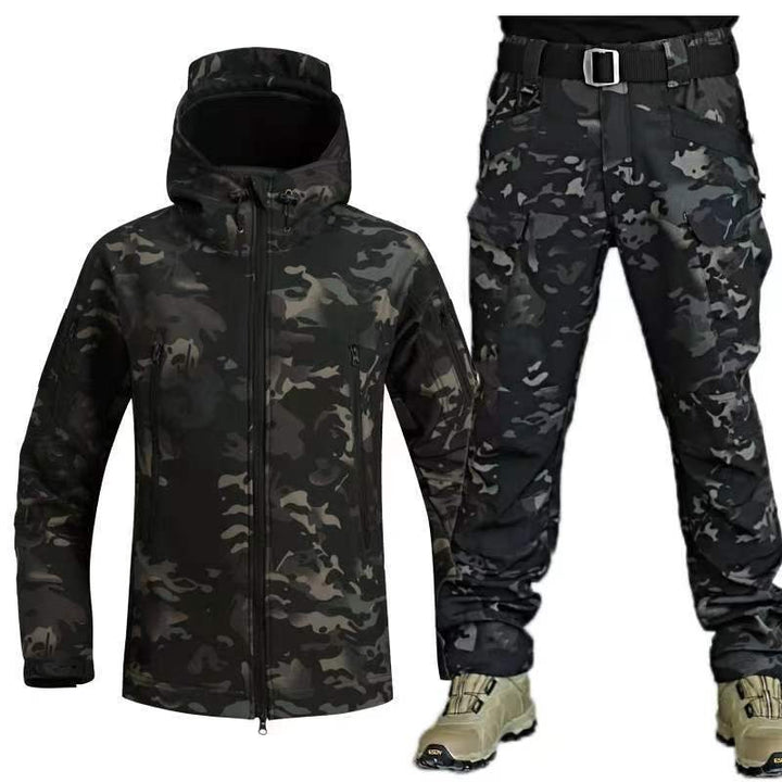 Men's Waterproof Outdoor Set, Fleece-Lined Jacket and Pants