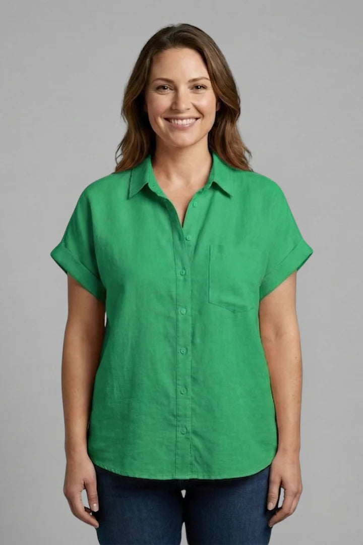Women’s Blouse with Button Fastening and Short Sleeves 8