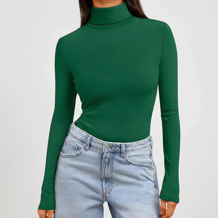Women's Fitted Long-Sleeve Turtleneck Top 4