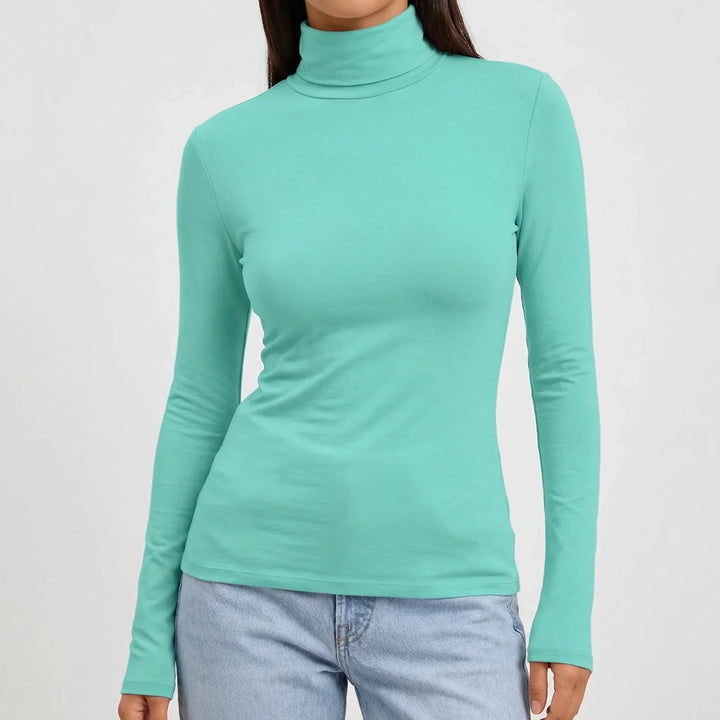 Women's Fitted Long-Sleeve Turtleneck Top 5