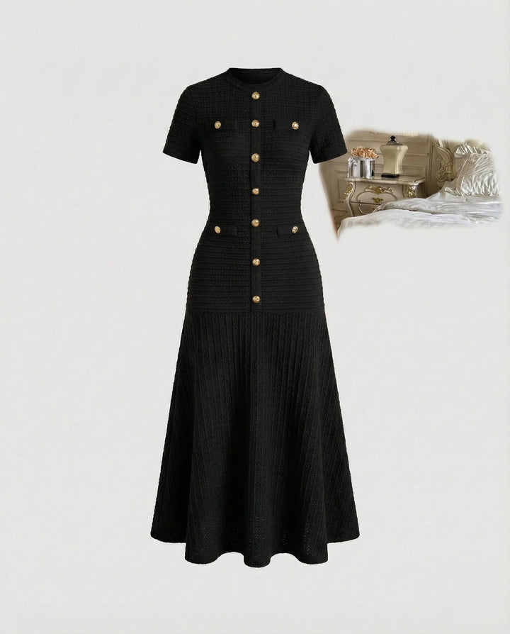 Women's Fitted Waffle-Knit Maxi Dress 9