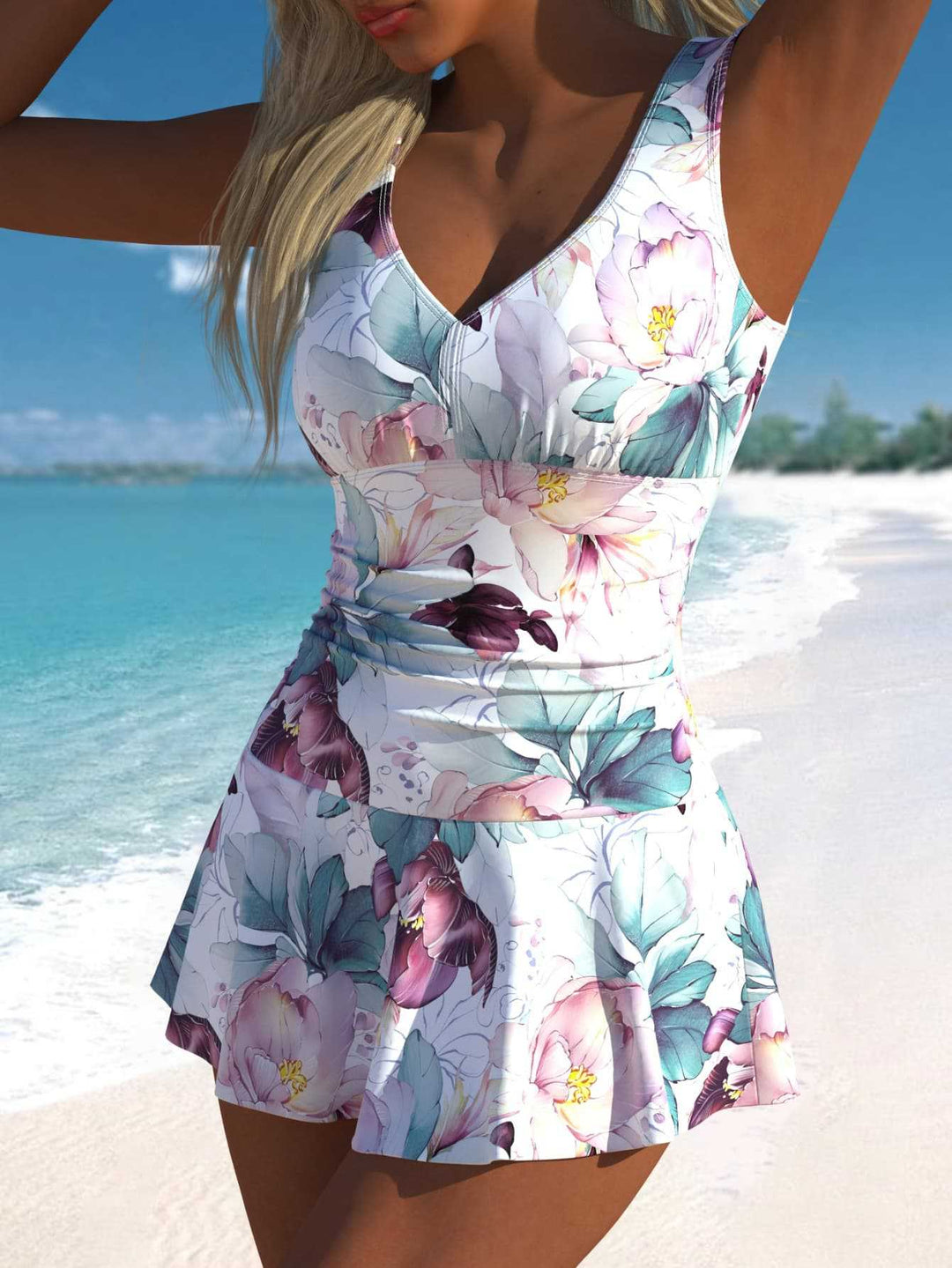 Women's Swimsuit with Elegant Ruffle Detail and Modern Cut 4