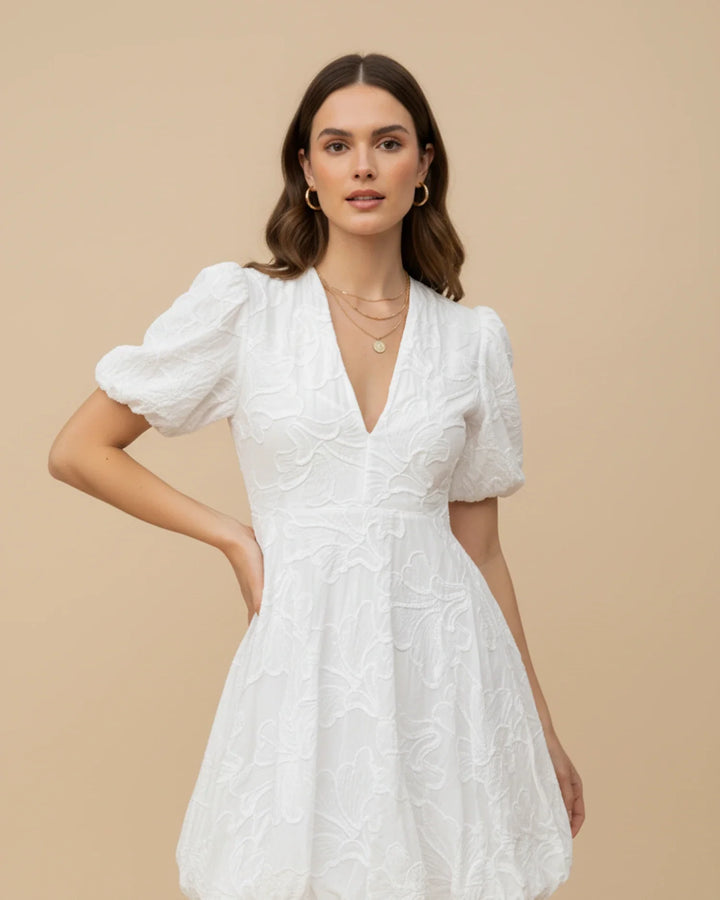 Women's V-Neck A-Line Mini Dress 1