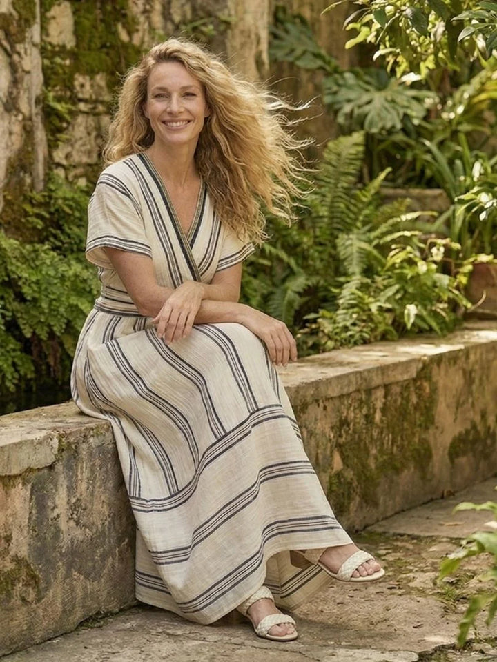 Women's V-Neck Wrap Maxi Dress 5