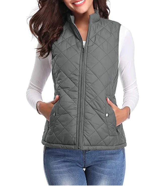 Women's Vest | Lightly Padded Zip-Up Vest 1