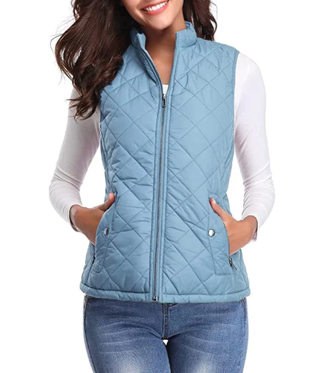 Women's Vest | Lightly Padded Zip-Up Vest 3