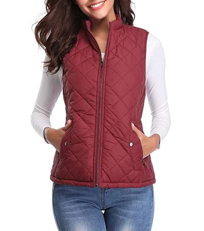 Women's Vest | Lightly Padded Zip-Up Vest 4