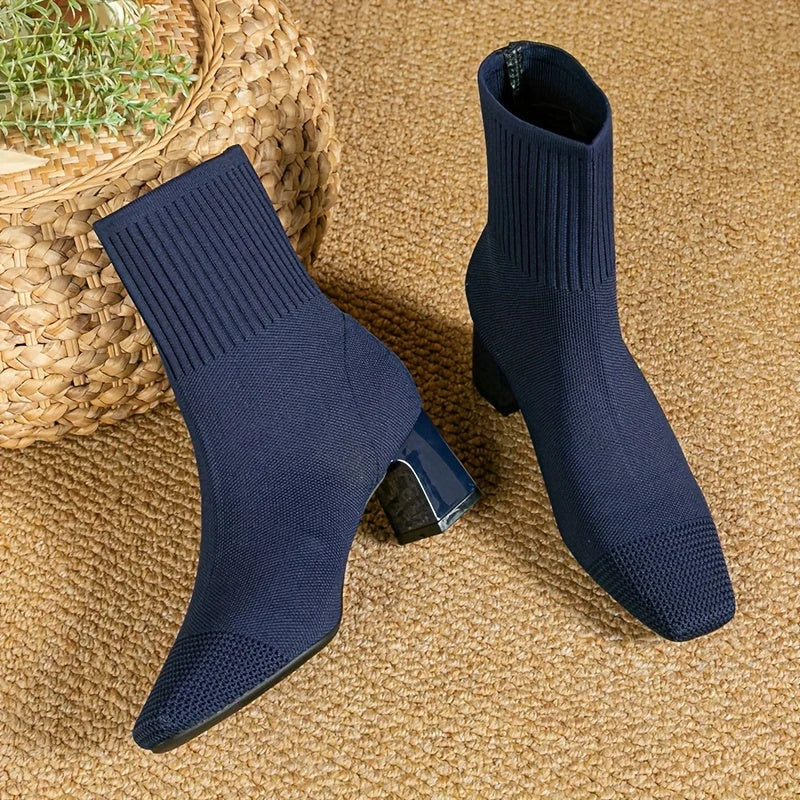 Women's knitted ankle boots | Block heel & Comfortable 0