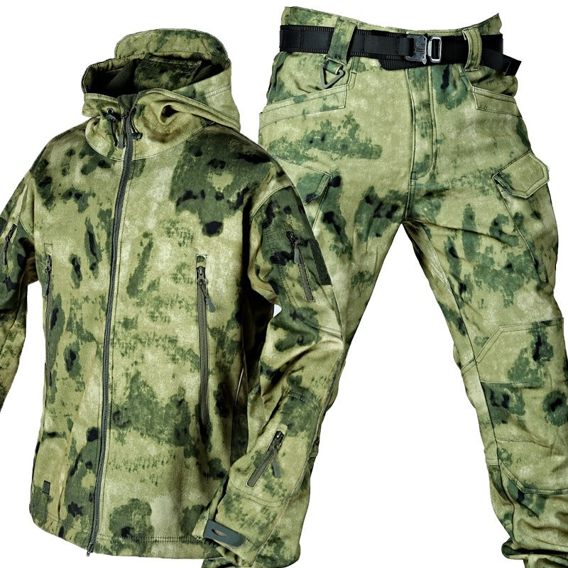 Men's Waterproof Outdoor Set, Fleece-Lined Jacket and Pants